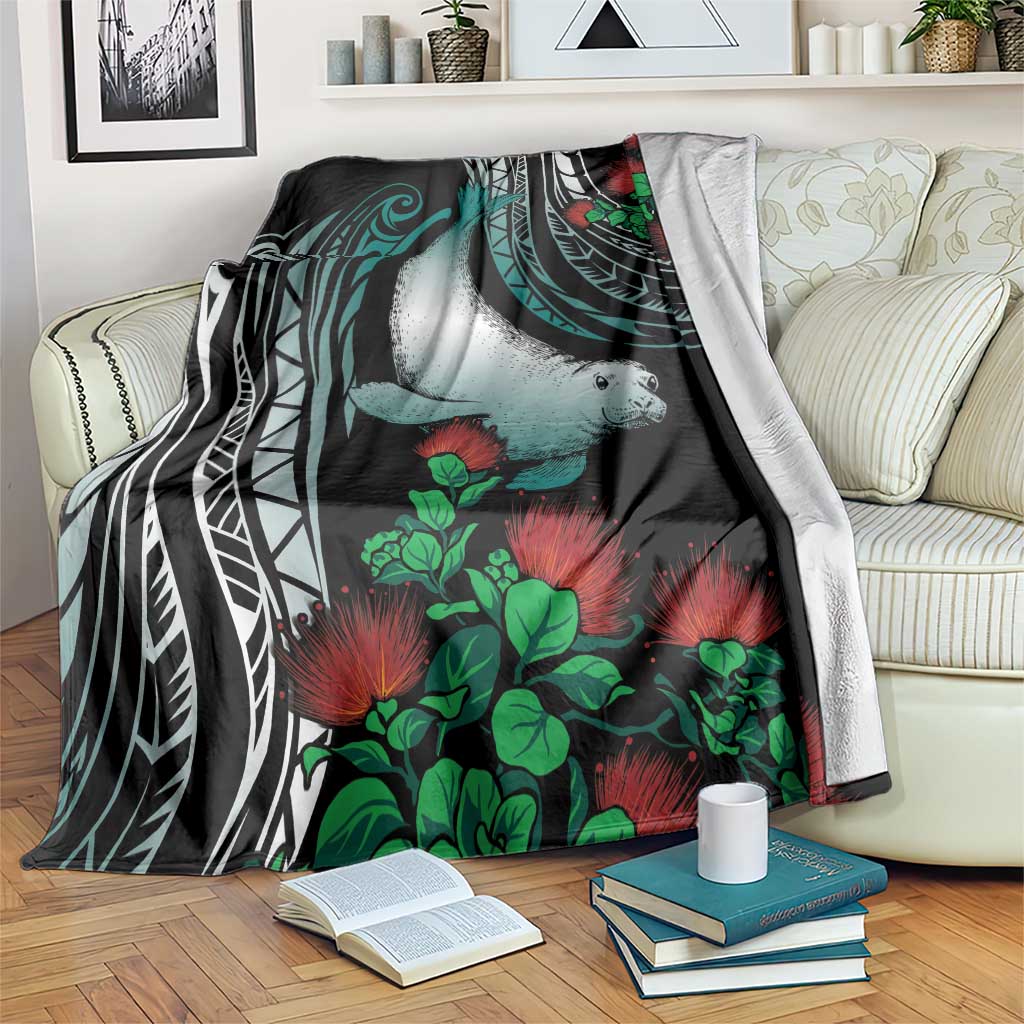 Aloha Hawaii Monk Seal Blanket Mix Ohia Lehua