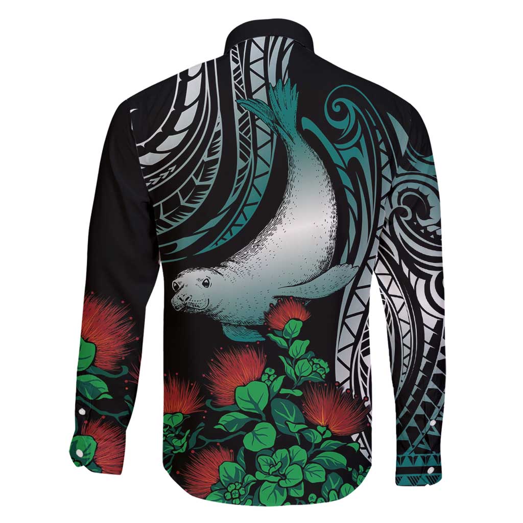 Aloha Hawaii Monk Seal Family Matching Off Shoulder Short Dress and Hawaiian Shirt Mix Ohia Lehua