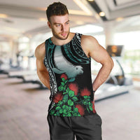 Aloha Hawaii Monk Seal Men Tank Top Mix Ohia Lehua LT7 Teal - Polynesian Pride