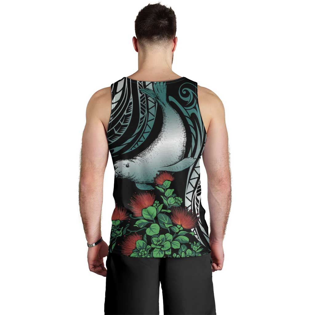 Aloha Hawaii Monk Seal Men Tank Top Mix Ohia Lehua LT7 - Polynesian Pride