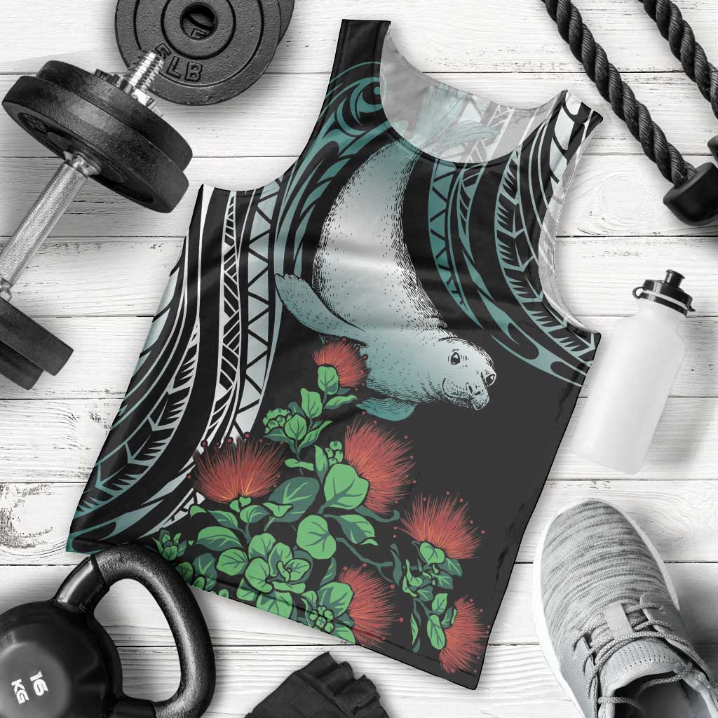 Aloha Hawaii Monk Seal Men Tank Top Mix Ohia Lehua LT7 - Polynesian Pride
