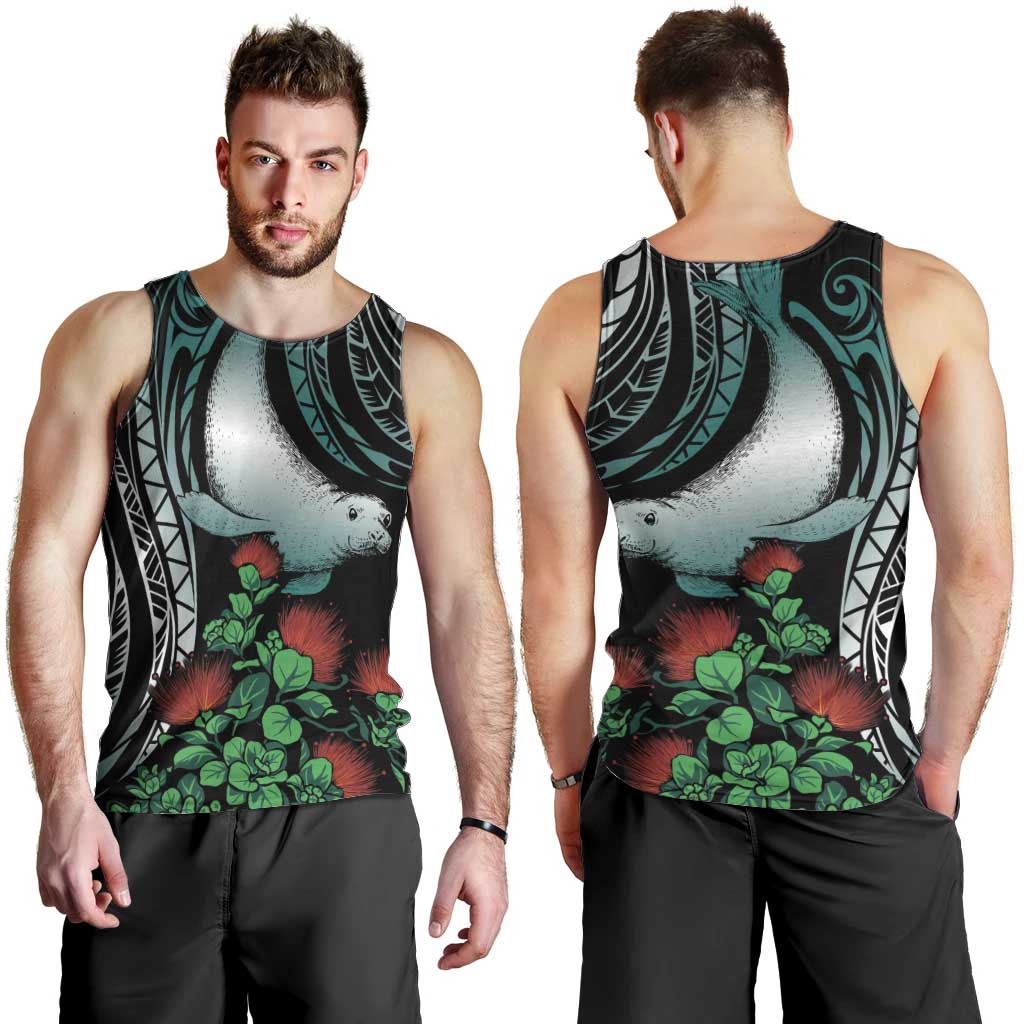 Aloha Hawaii Monk Seal Men Tank Top Mix Ohia Lehua LT7 - Polynesian Pride