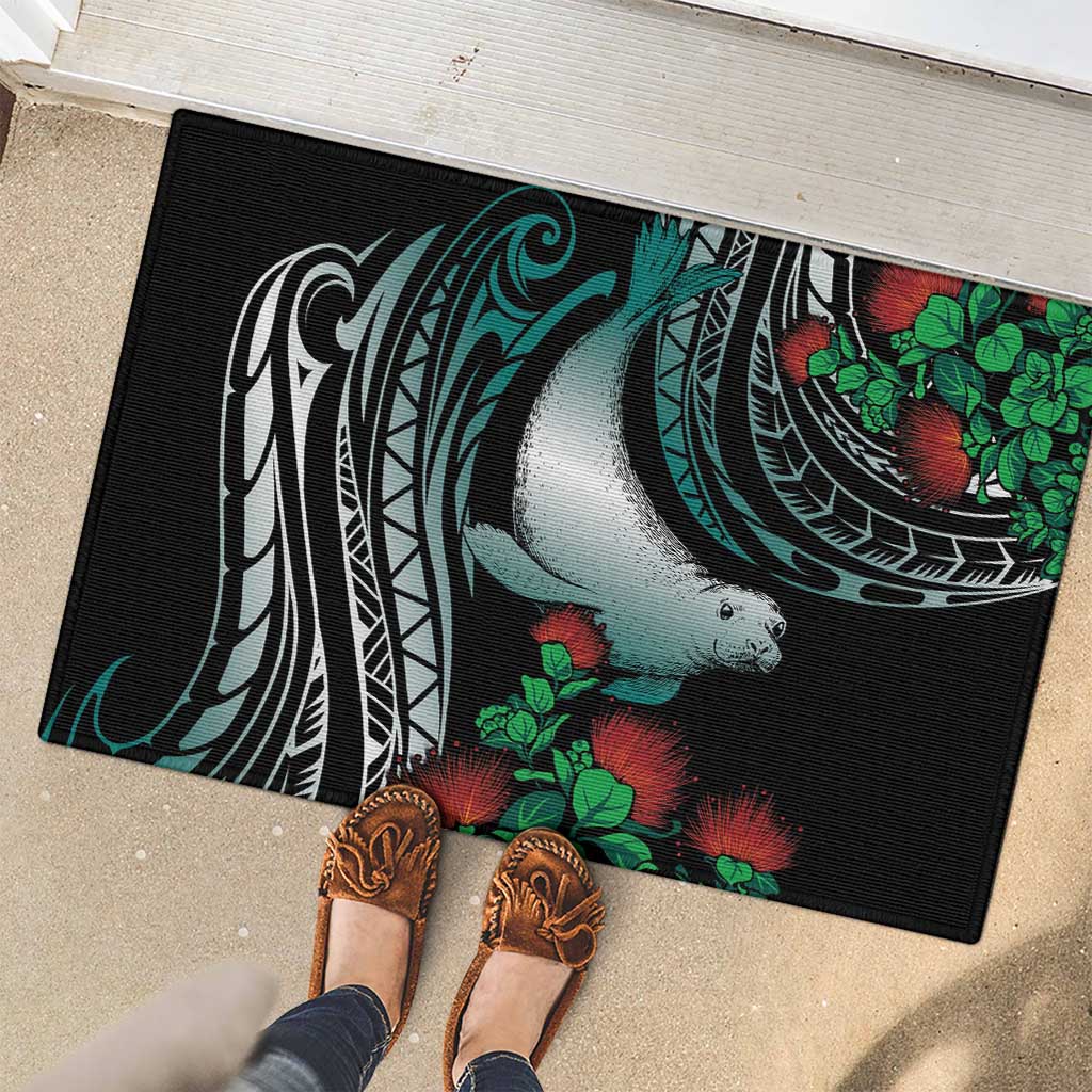 Aloha Hawaii Monk Seal Rubber Doormat Mix Ohia Lehua LT7 - Polynesian Pride