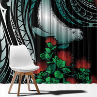 Aloha Hawaii Monk Seal Window Curtain Mix Ohia Lehua LT7 - Polynesian Pride