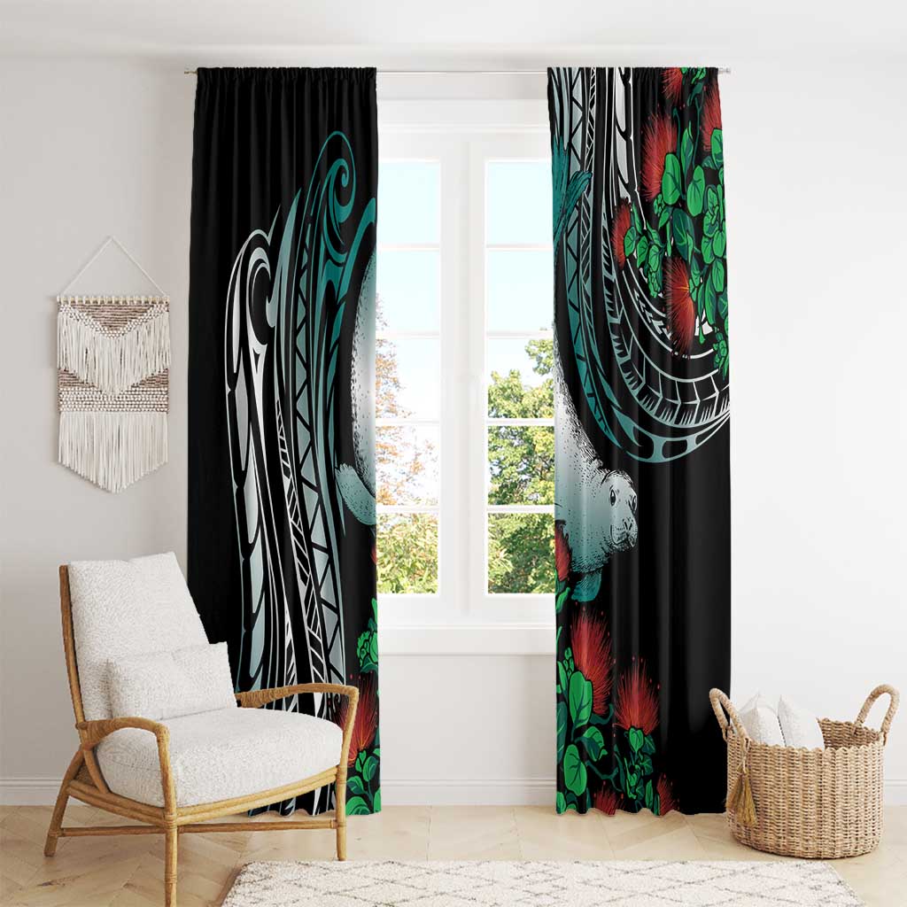 Aloha Hawaii Monk Seal Window Curtain Mix Ohia Lehua LT7 - Polynesian Pride