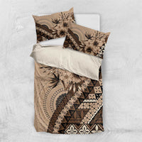 Bula Fiji Bedding Set Mocha Brown Kaivity Masi Tapa