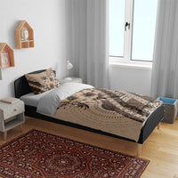 Bula Fiji Bedding Set Mocha Brown Kaivity Masi Tapa