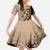 Bula Fiji Family Matching Puletasi and Hawaiian Shirt Mocha Brown Kaivity Masi Tapa