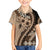 Bula Fiji Family Matching Puletasi and Hawaiian Shirt Mocha Brown Kaivity Masi Tapa