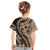 Bula Fiji Kid T Shirt Mocha Brown Kaivity Masi Tapa