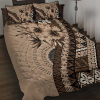 Bula Fiji Quilt Bed Set Mocha Brown Kaivity Masi Tapa