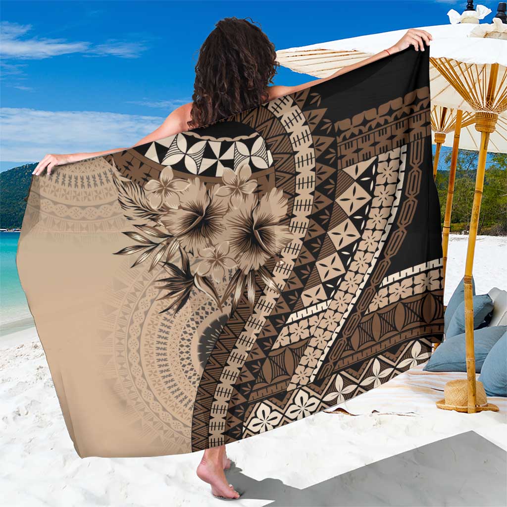 Bula Fiji Sarong Mocha Brown Kaivity Masi Tapa