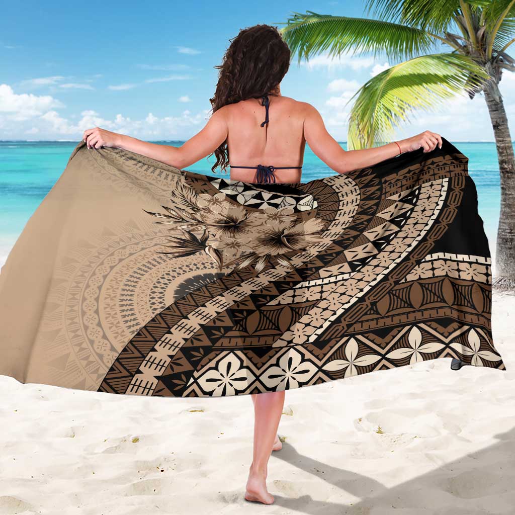Bula Fiji Sarong Mocha Brown Kaivity Masi Tapa