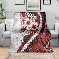 Bula Fiji Blanket White Kaivity Masi Tapa