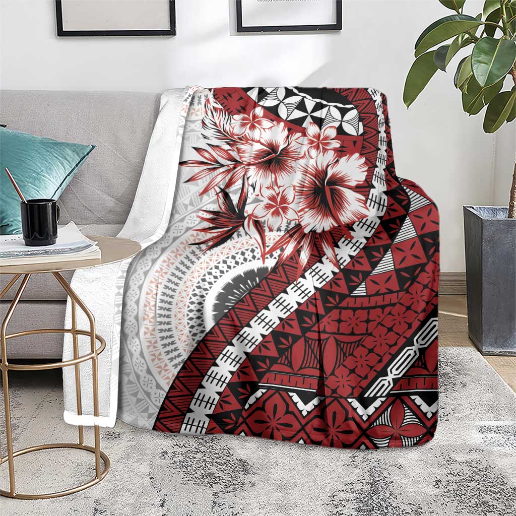 Bula Fiji Blanket White Kaivity Masi Tapa