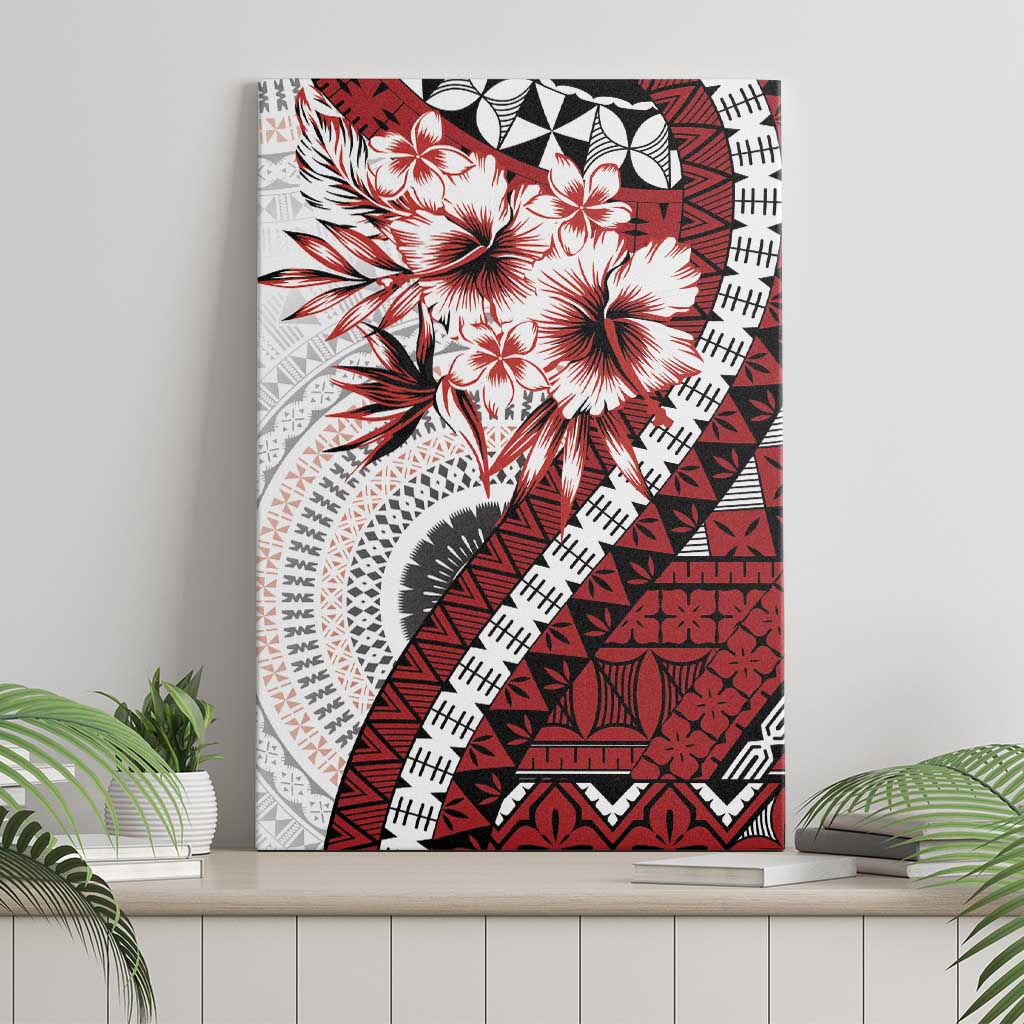 Bula Fiji Canvas Wall Art White Kaivity Masi Tapa