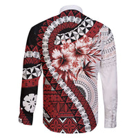 Bula Fiji Family Matching Off Shoulder Maxi Dress and Hawaiian Shirt White Kaivity Masi Tapa