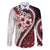 Bula Fiji Family Matching Puletasi and Hawaiian Shirt White Kaivity Masi Tapa