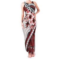 Bula Fiji Family Matching Tank Maxi Dress and Hawaiian Shirt White Kaivity Masi Tapa