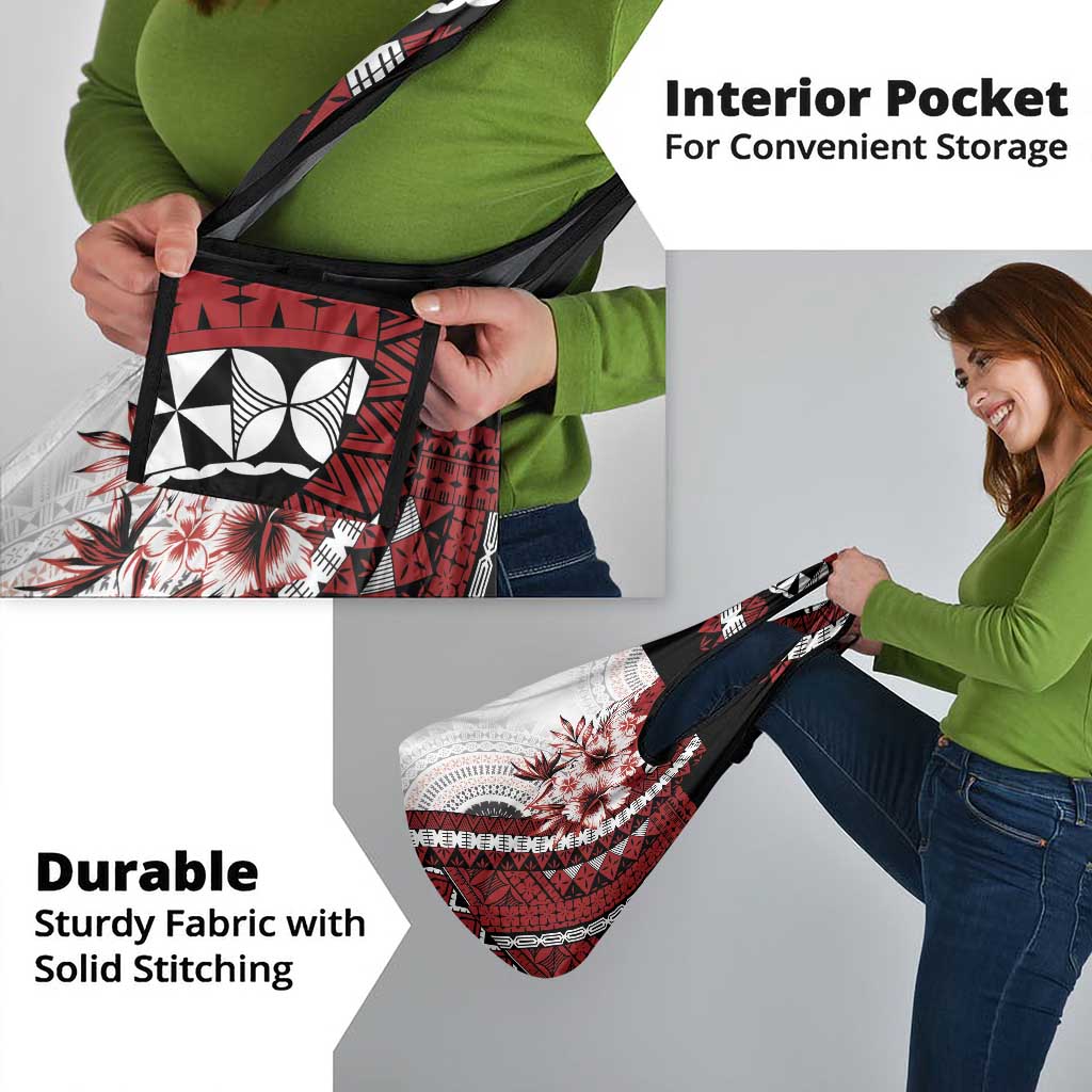 Bula Fiji Grocery Bag White Kaivity Masi Tapa