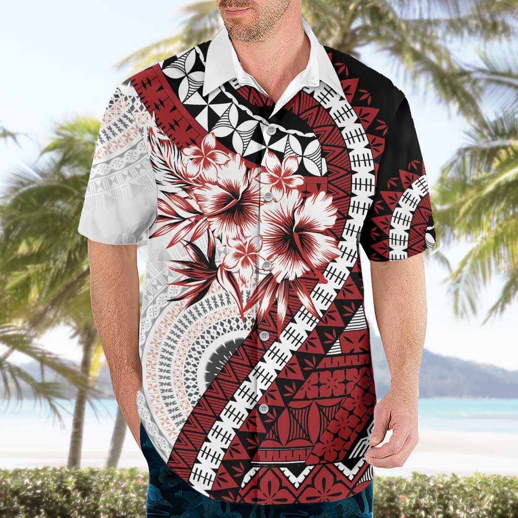 Bula Fiji Hawaiian Shirt White Kaivity Masi Tapa