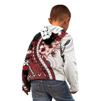 Bula Fiji Kid Hoodie White Kaivity Masi Tapa