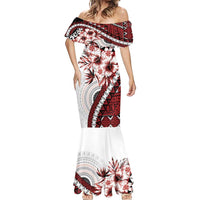 Bula Fiji Mermaid Dress White Kaivity Masi Tapa