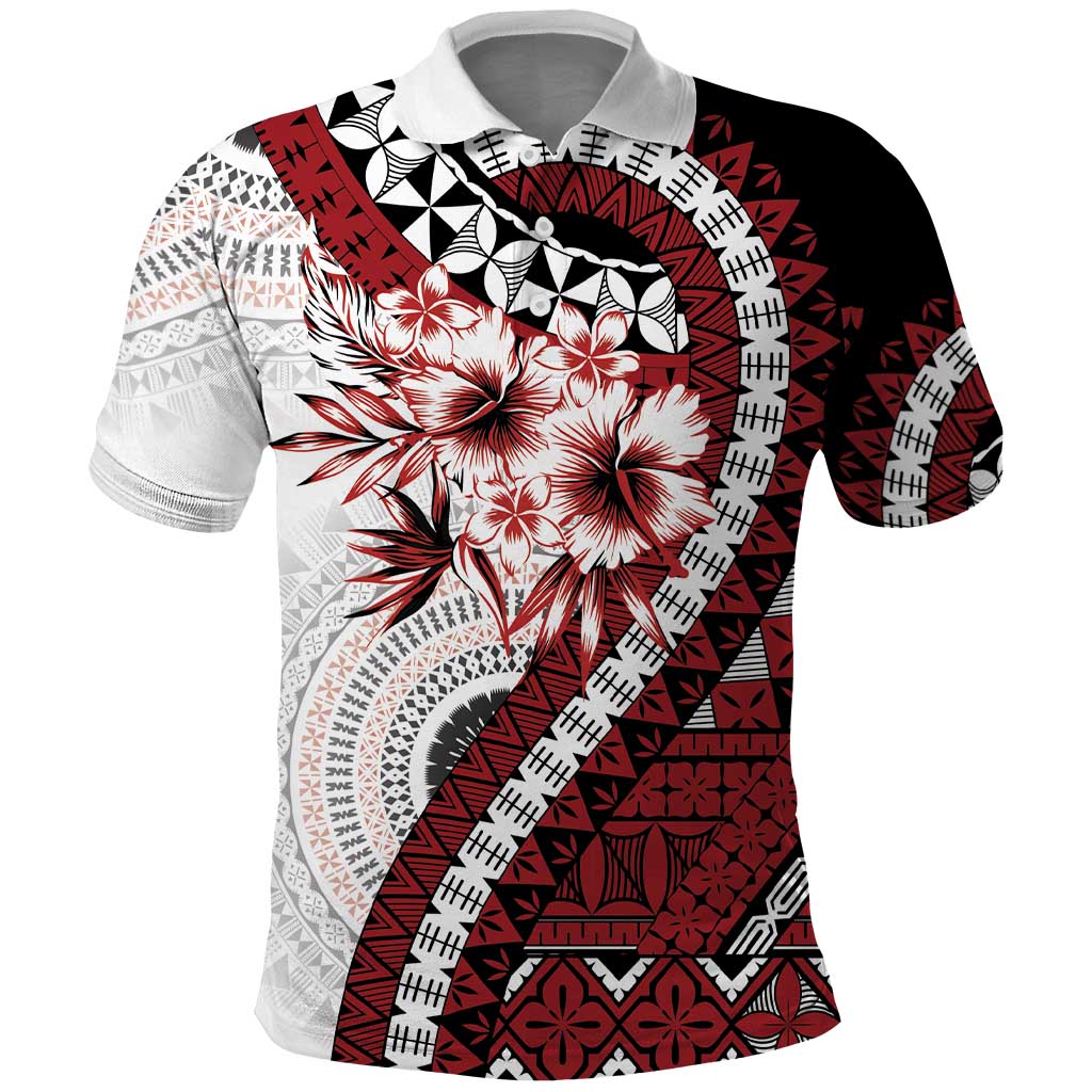 Bula Fiji Polo Shirt White Kaivity Masi Tapa