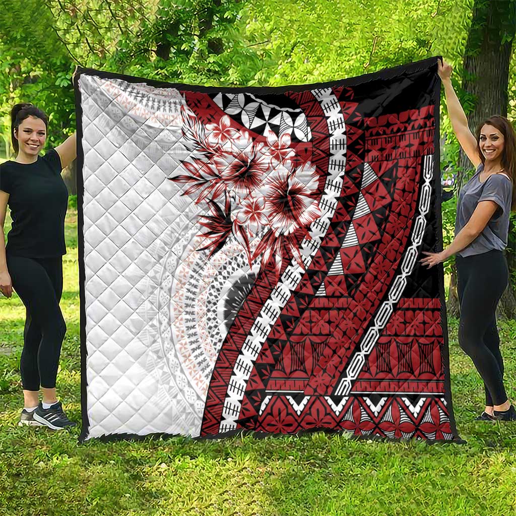 Bula Fiji Quilt White Kaivity Masi Tapa