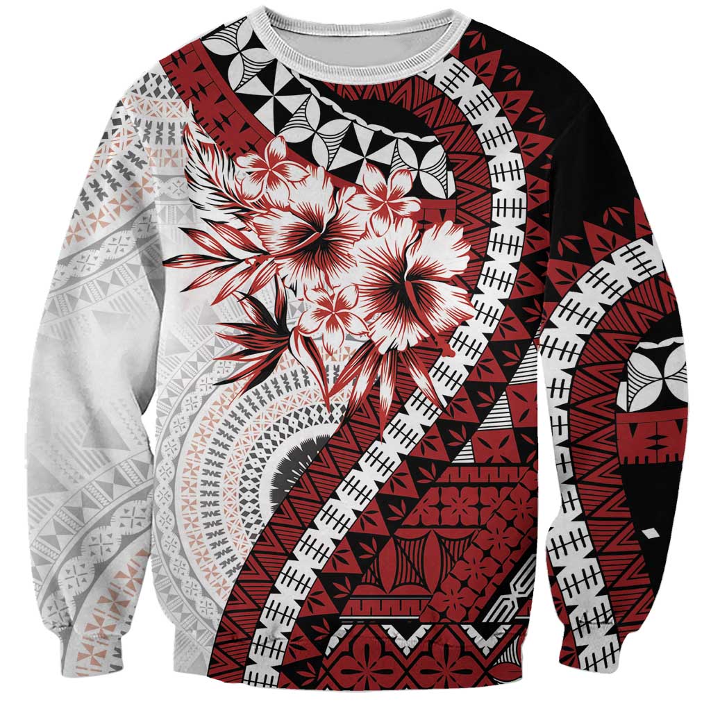 Bula Fiji Sweatshirt White Kaivity Masi Tapa