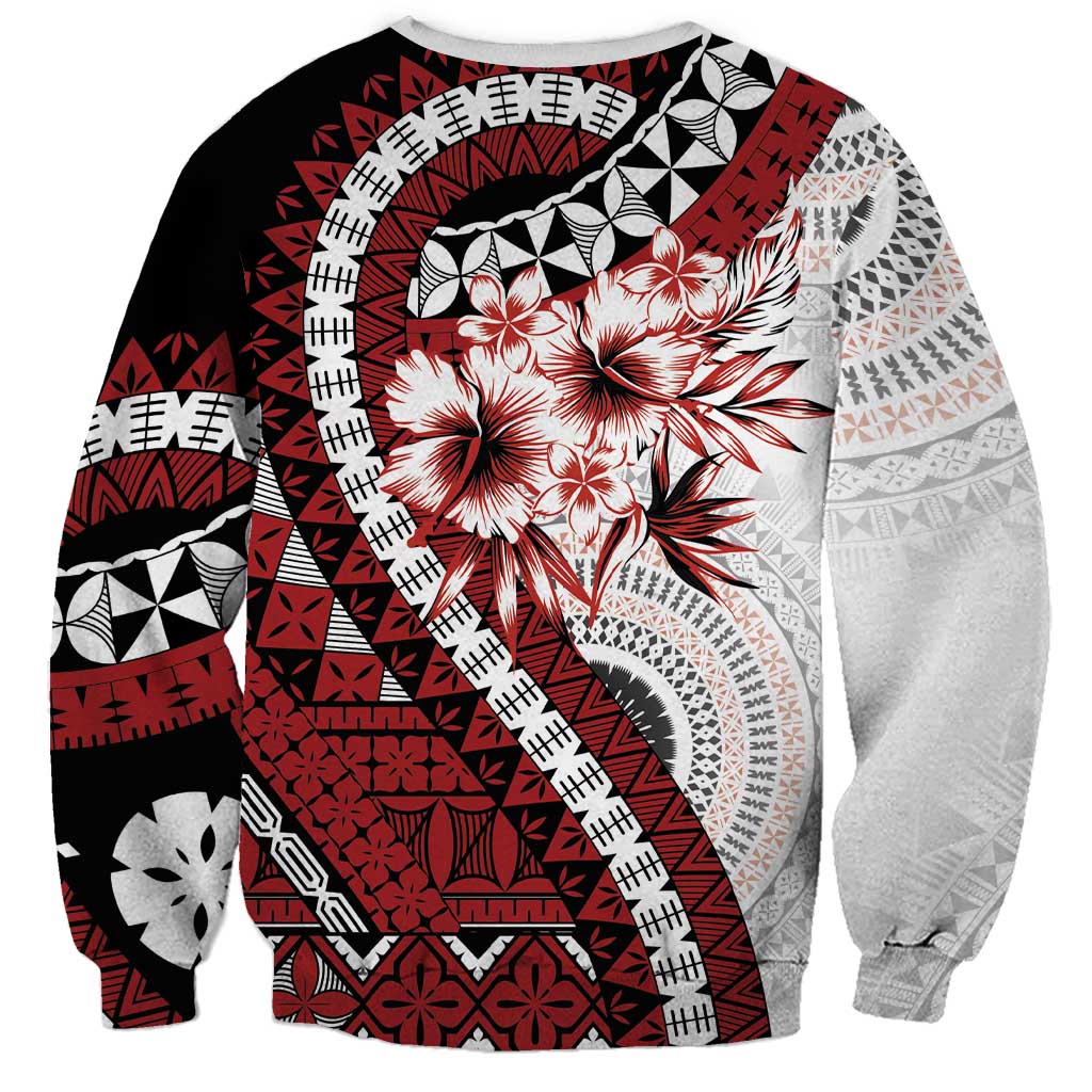 Bula Fiji Sweatshirt White Kaivity Masi Tapa