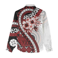 Bula Fiji Women Casual Shirt White Kaivity Masi Tapa