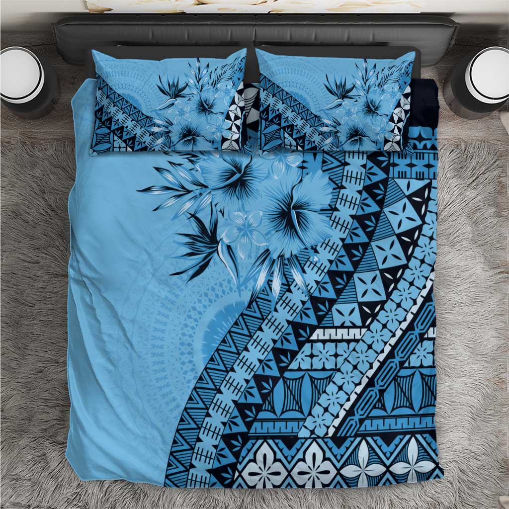 Bula Fiji Bedding Set Turquoise Kaivity Masi Tapa