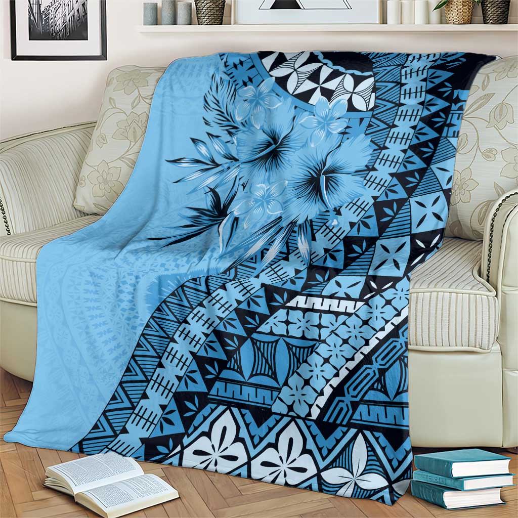 Bula Fiji Blanket Turquoise Kaivity Masi Tapa