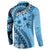Bula Fiji Button Sweatshirt Turquoise Kaivity Masi Tapa
