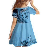 Bula Fiji Family Matching Short Sleeve Bodycon Dress and Hawaiian Shirt Turquoise Kaivity Masi Tapa