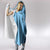 Bula Fiji Hooded Blanket Turquoise Kaivity Masi Tapa