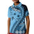 Bula Fiji Kid Polo Shirt Turquoise Kaivity Masi Tapa