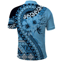 Bula Fiji Polo Shirt Turquoise Kaivity Masi Tapa