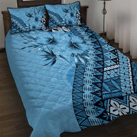 Bula Fiji Quilt Bed Set Turquoise Kaivity Masi Tapa