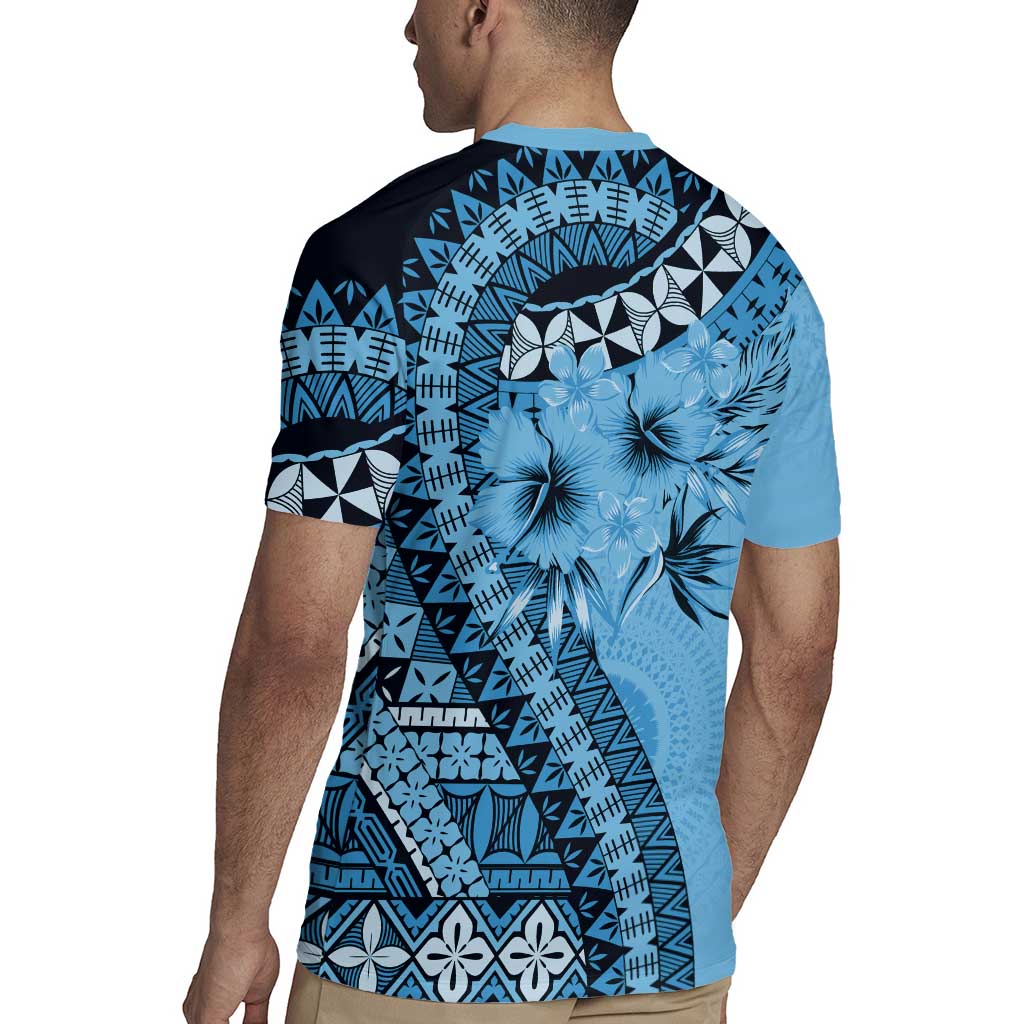Bula Fiji Rugby Jersey Turquoise Kaivity Masi Tapa