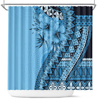 Bula Fiji Shower Curtain Turquoise Kaivity Masi Tapa