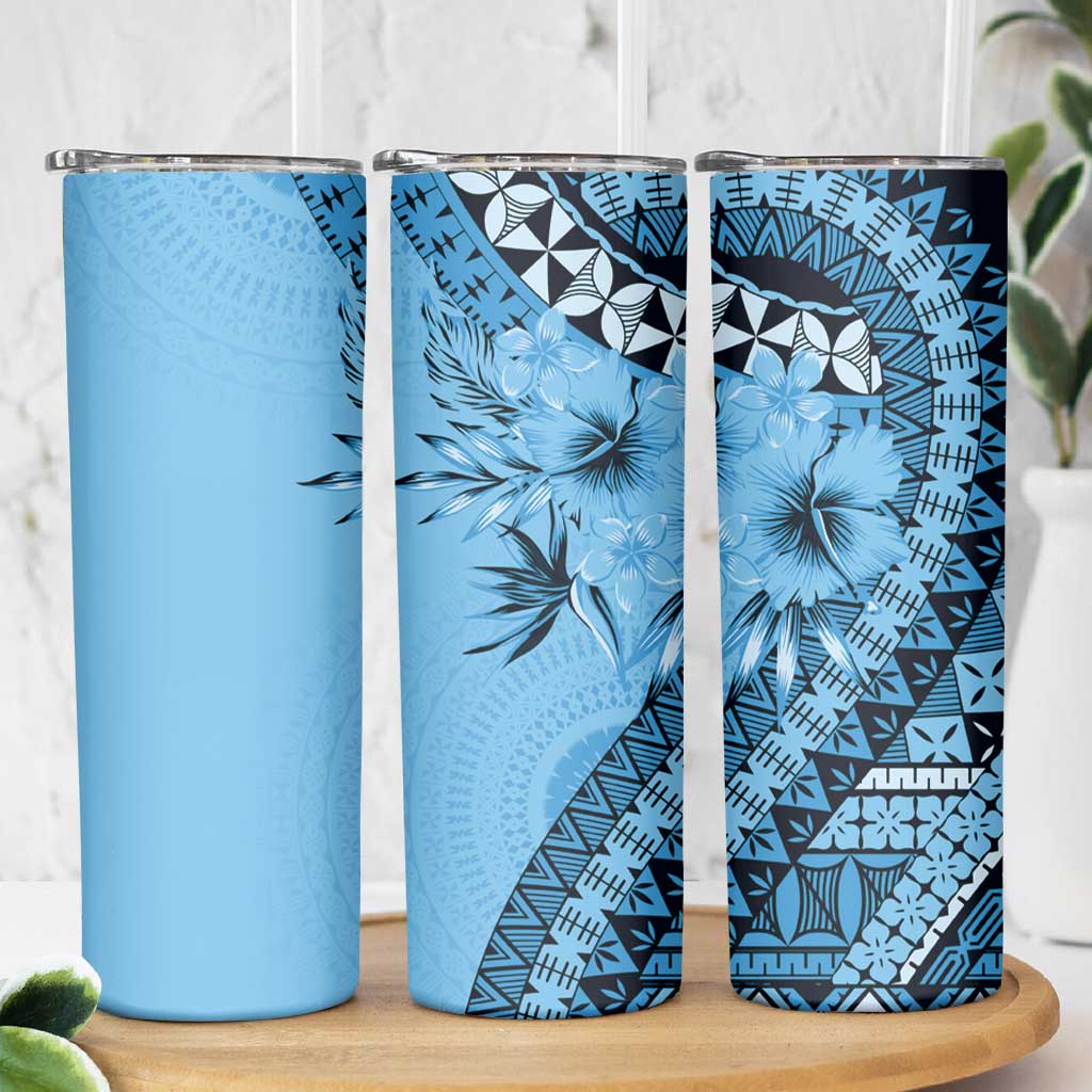 Bula Fiji Skinny Tumbler Turquoise Kaivity Masi Tapa