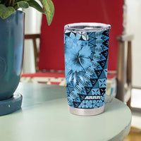Bula Fiji Tumbler Cup Turquoise Kaivity Masi Tapa