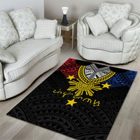 Philippines Heritage Baybayin Mix Polynesian Area Rug LT7 - Polynesian Pride