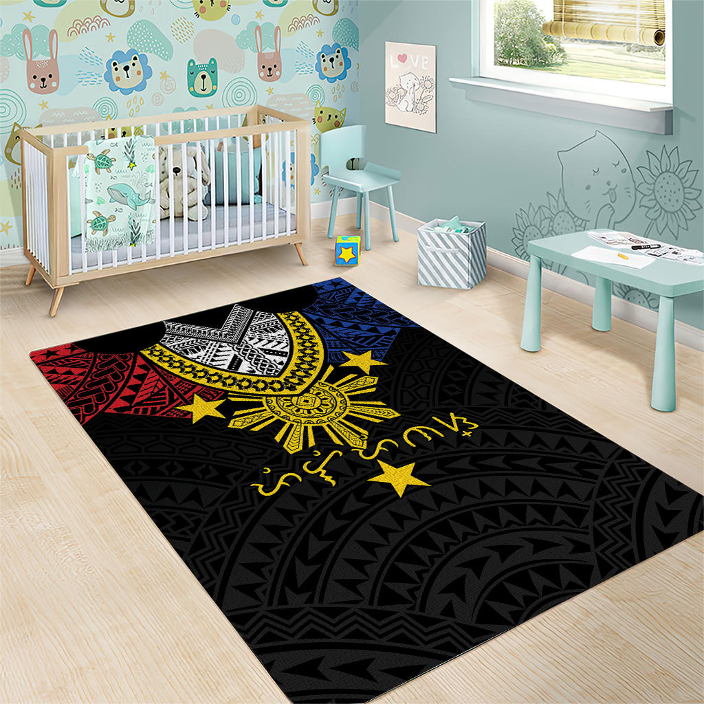 Philippines Heritage Baybayin Mix Polynesian Area Rug LT7 - Polynesian Pride