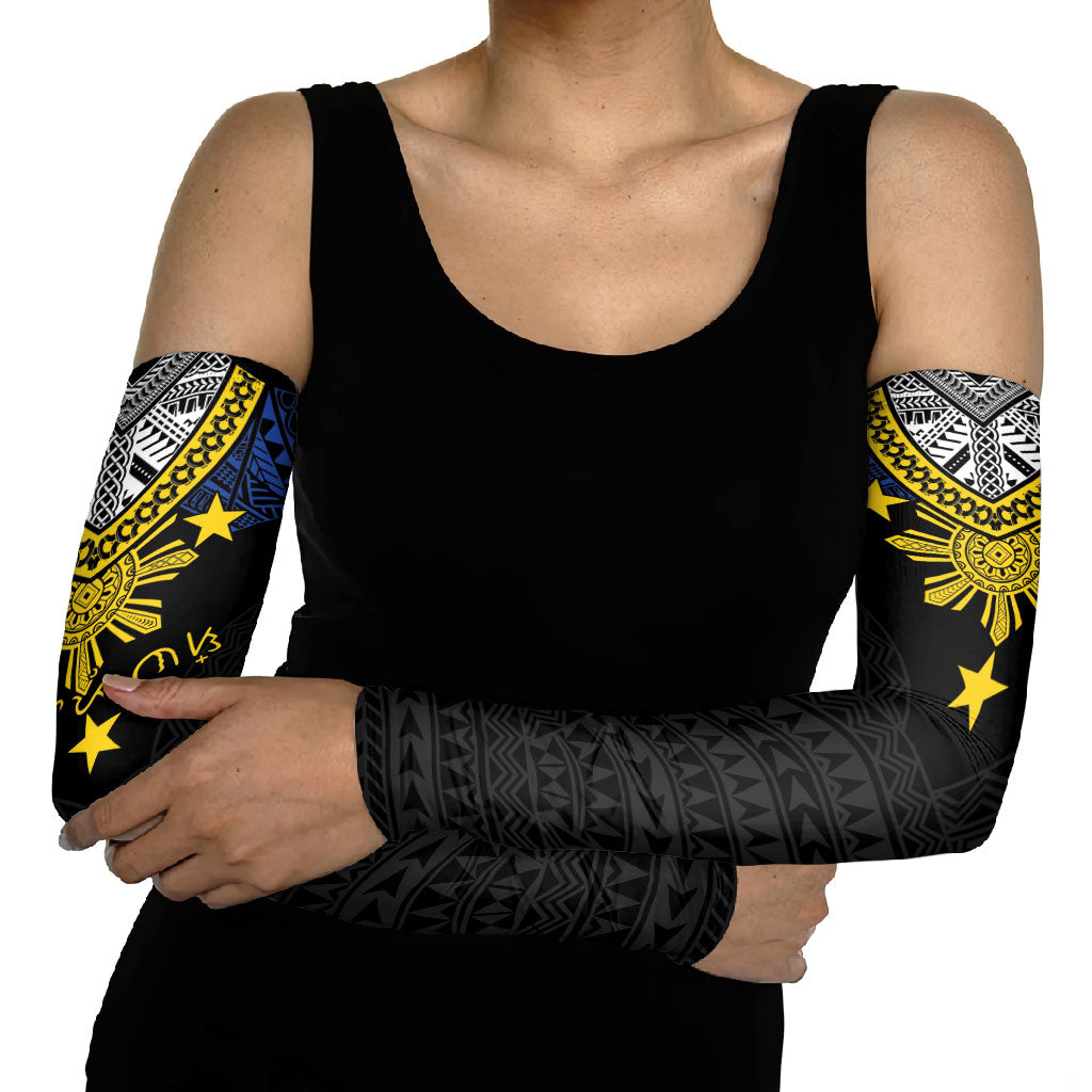 Philippines Heritage Baybayin Mix Polynesian Arm Sleeves LT7 - Polynesian Pride