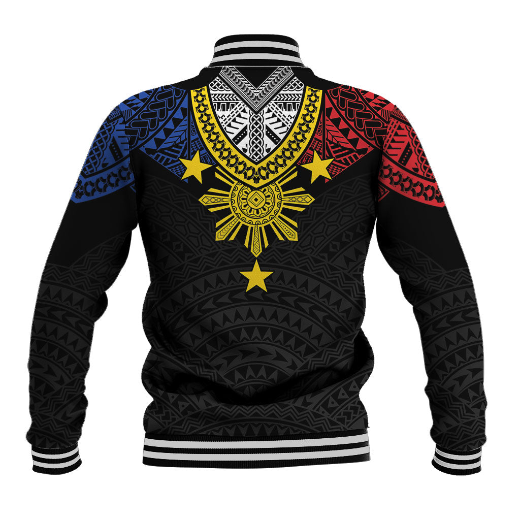 Philippines Heritage Baybayin Mix Polynesian Baseball Jacket LT7 - Polynesian Pride