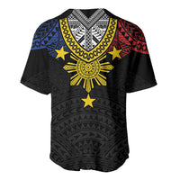 Philippines Heritage Baybayin Mix Polynesian Baseball Jersey LT7 - Polynesian Pride