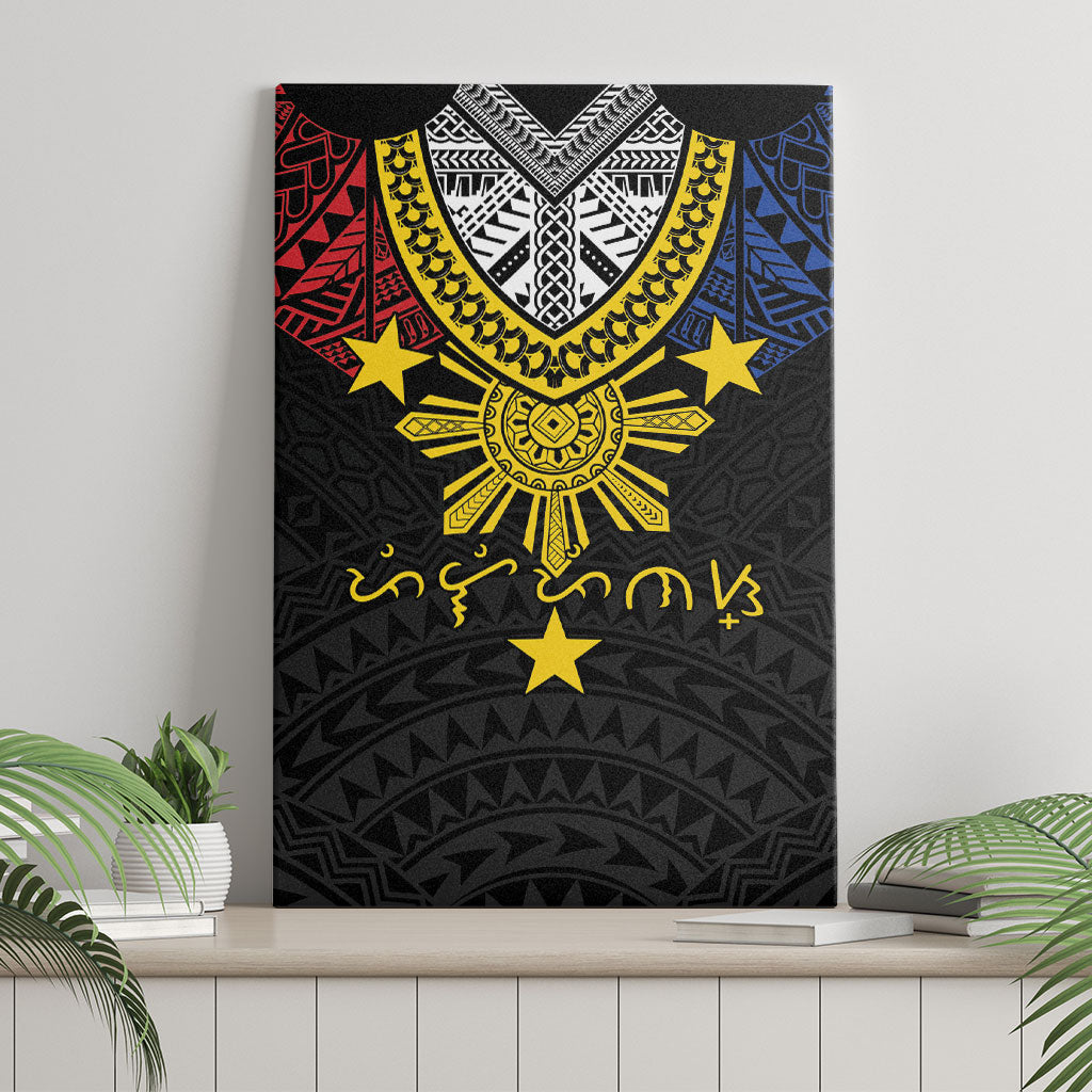 Philippines Heritage Baybayin Mix Polynesian Canvas Wall Art LT7 - Polynesian Pride